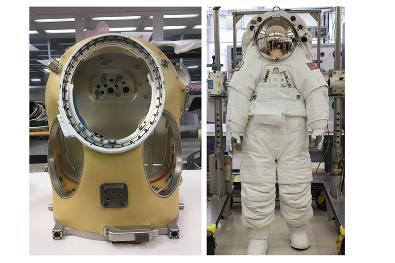 Composite Hard Upper Torso (CHUT) for NASA's xEMU spacesuit.