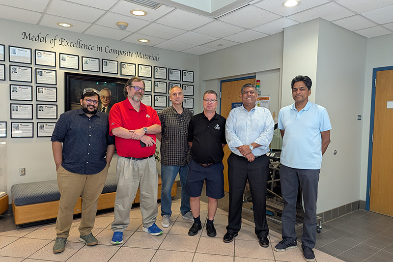 UD Center for Composite Materials and Toray Advanced Composites met to explore research collaborations in high-rate thermoplastic composites through the SPARC framework.