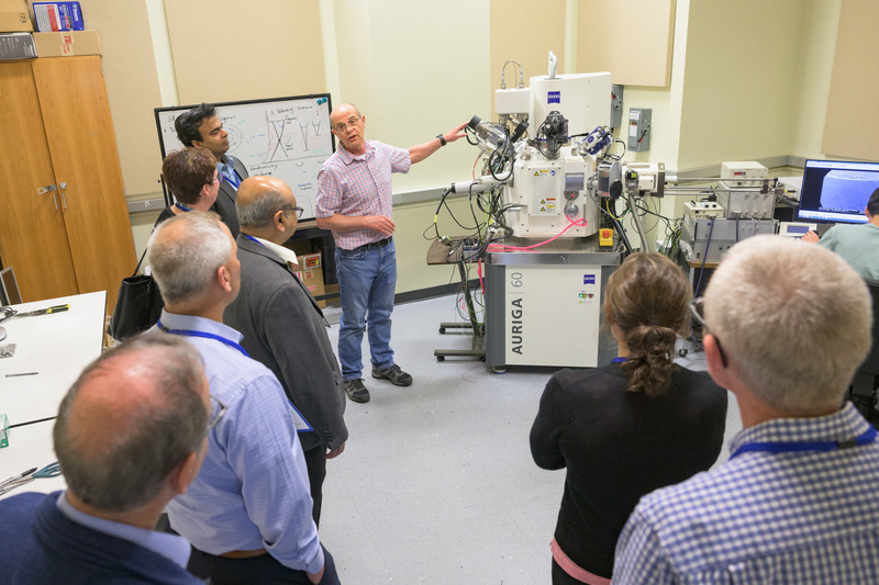 A delegation of senior leaders and scientists from DuPont visited the University for a full day of engagement designed to spotlight the university’s research excellence, facilities and talent pipeline. The portion featured included research poster presentations and tours of the Harker Interdisciplinary Science and Engineering Lab microscopy